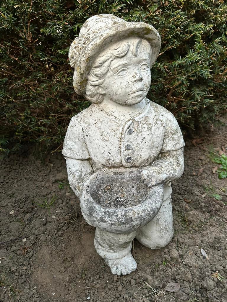 Betonnen tuinbeeld, Tuin en Terras, Ophalen, Gebruikt, Beton, Mensenbeeld