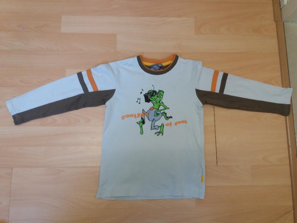 Longsleeve met een lizzard erop maat 116, Kinderen en Baby's, Kinderkleding | Maat 116, Ophalen, Gebruikt, Jongen, Shirt of Longsleeve