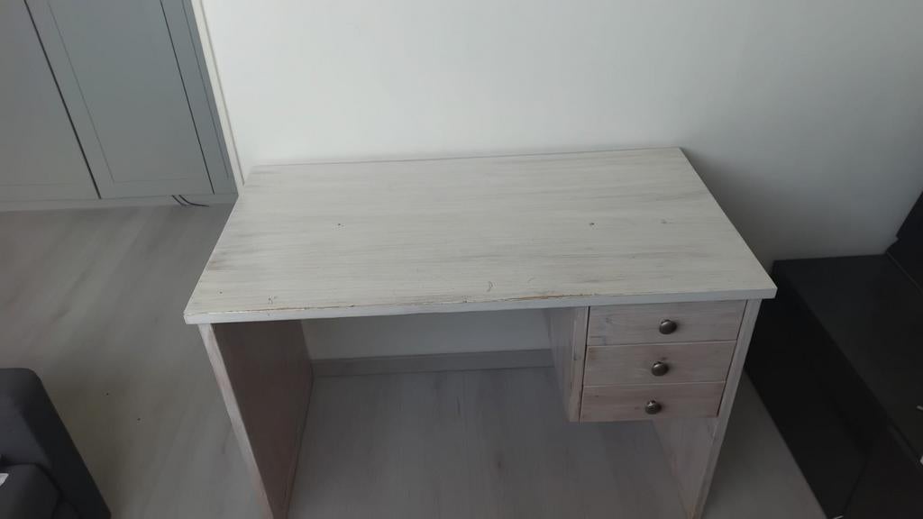 Mooi houten bureau met lades., Huis en Inrichting, Bureaus, Gebruikt, 110 cm, Ophalen of Verzenden, 59 cm