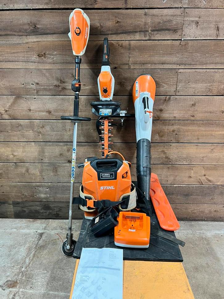 Stihl complete Accu tuingereedschap set, Tuin en Terras, Hand-tuingereedschap, Gebruikt, Ophalen