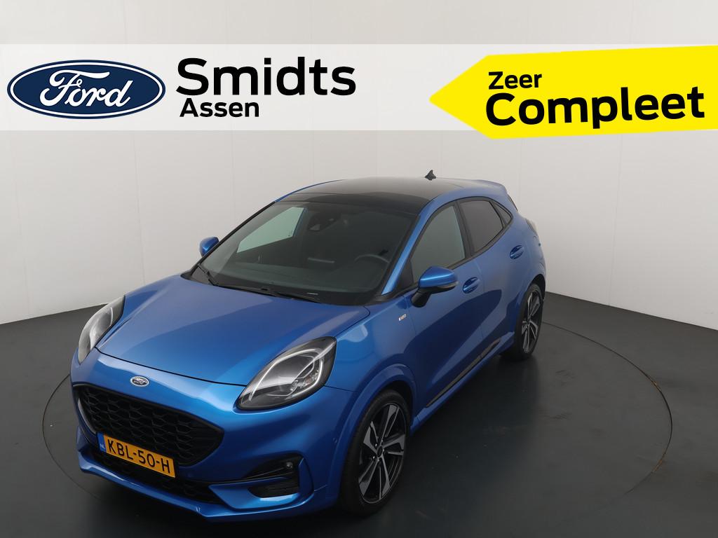 Ford Puma EcoBoost Hybrid 155 pk ST-Line | Pano | Winter Pac, Auto's, Ford, Stof, Blauw, 23 km/l, Bedrijf