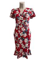 Topvintage jurk S, Ophalen of Verzenden, Zo goed als nieuw, Rood, Onder de knie