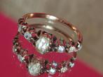 Antieke gouden ring met diamanten,  1818-1838, Ophalen of Verzenden, Goud, Ring, Met edelsteen