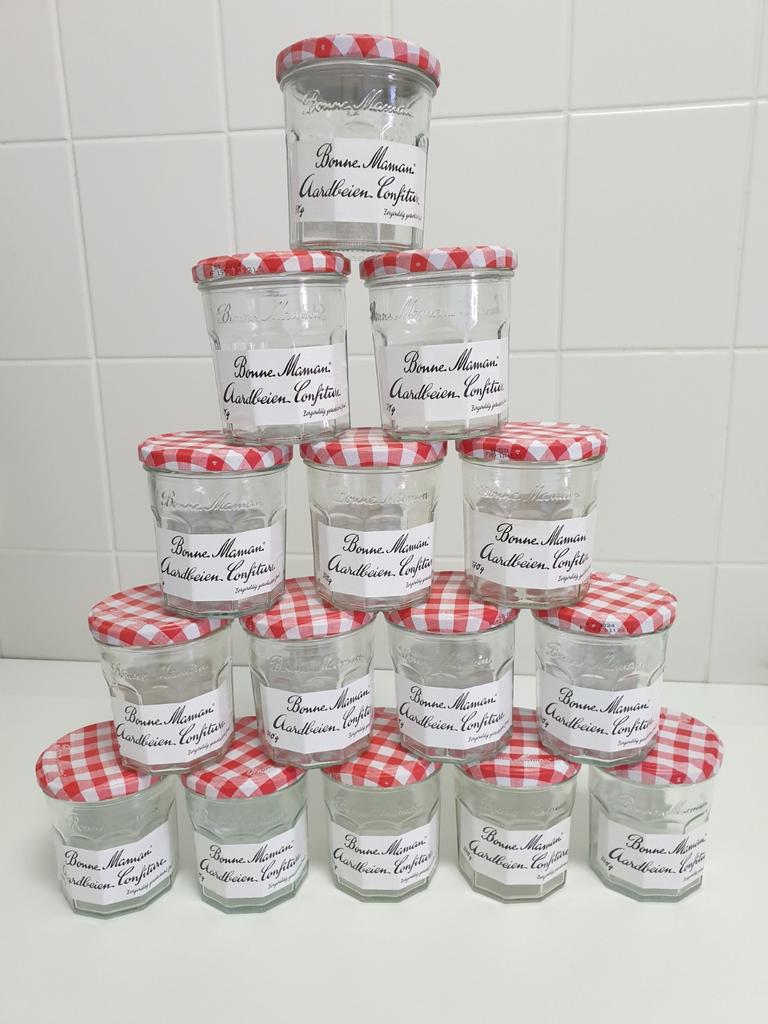 10 Bonne Maman lege jampotten van 370g, Huis en Inrichting, Keuken | Potten en Pannen, Ophalen of Verzenden