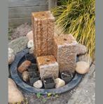 Prachtig waterornament met 3 granieten zuilen - compleet!, Ophalen, Zo goed als nieuw, Graniet, Waterornament