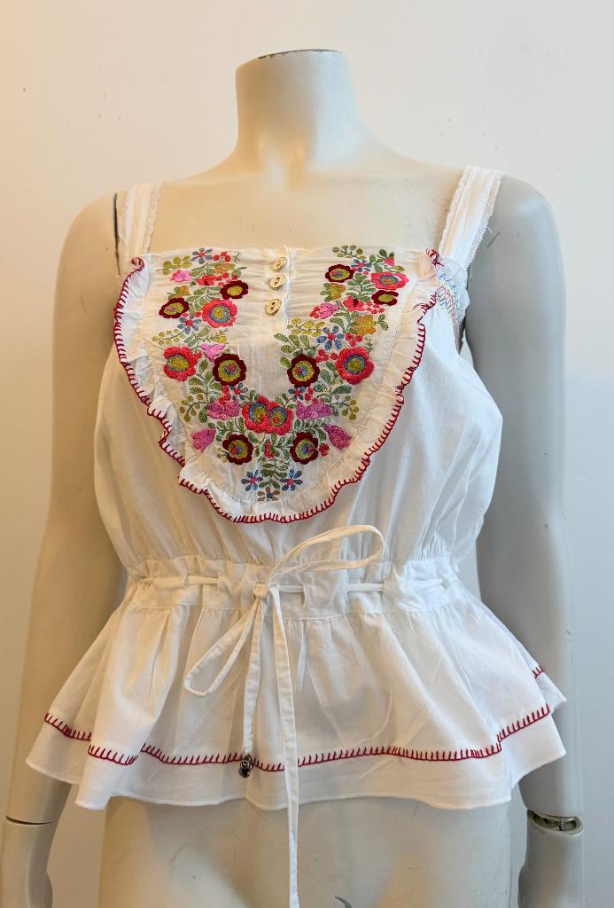 D&G katoenen topje L, Kleding | Dames, Tops, Ophalen of Verzenden, Zo goed als nieuw, Zonder mouw