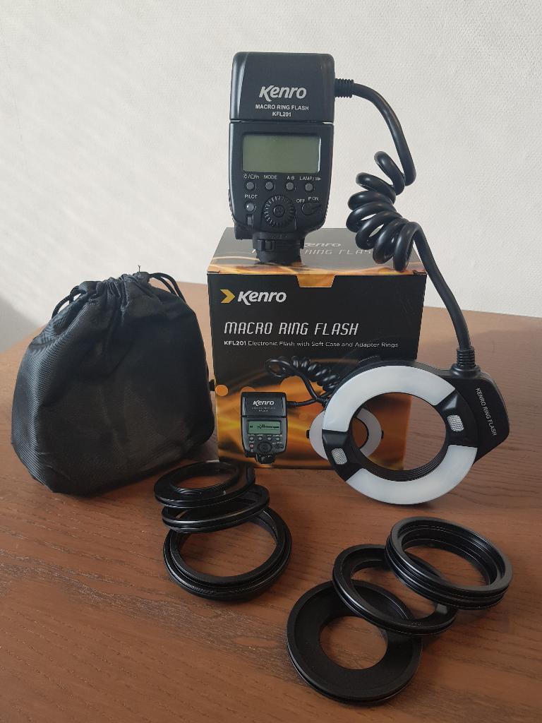 Canon Kenro Macro Ring Flitser KFL201C, Ophalen of Verzenden, Zo goed als nieuw, Canon