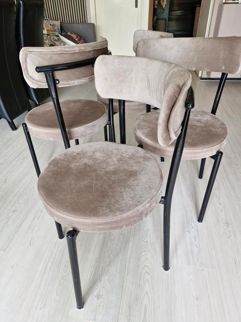 4 stoelen met stoffen bekleding, Huis en Inrichting, Stoelen, Ophalen