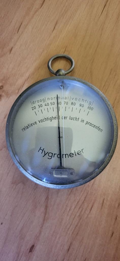 Vintage Hygrometer - Luchtvochtigheidsmeter, Audio, Tv en Foto, Weerstations en Barometers, Gebruikt, Ophalen