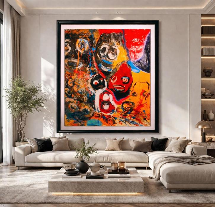 KAREL APPEL. 1968, Antiek en Kunst, Kunst | Schilderijen | Abstract, Ophalen of Verzenden