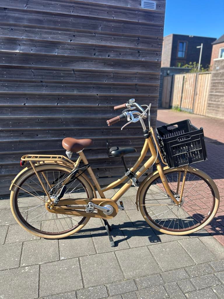 Cortina U5 Damesfiets compleet mat goudbruin, Fietsen en Brommers, Velgrem, Versnellingen, Ophalen, Overige merken