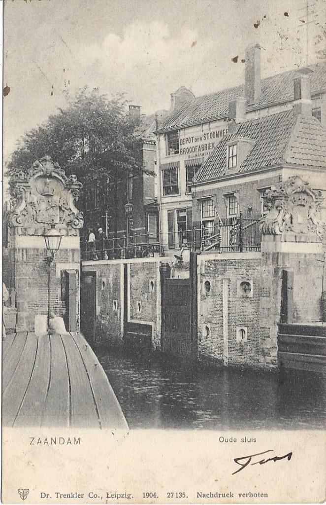 Zaandam (N.H.) Oude Sluis, gelopen 1905, Ophalen of Verzenden, Voor 1920, Gelopen, Noord-Holland