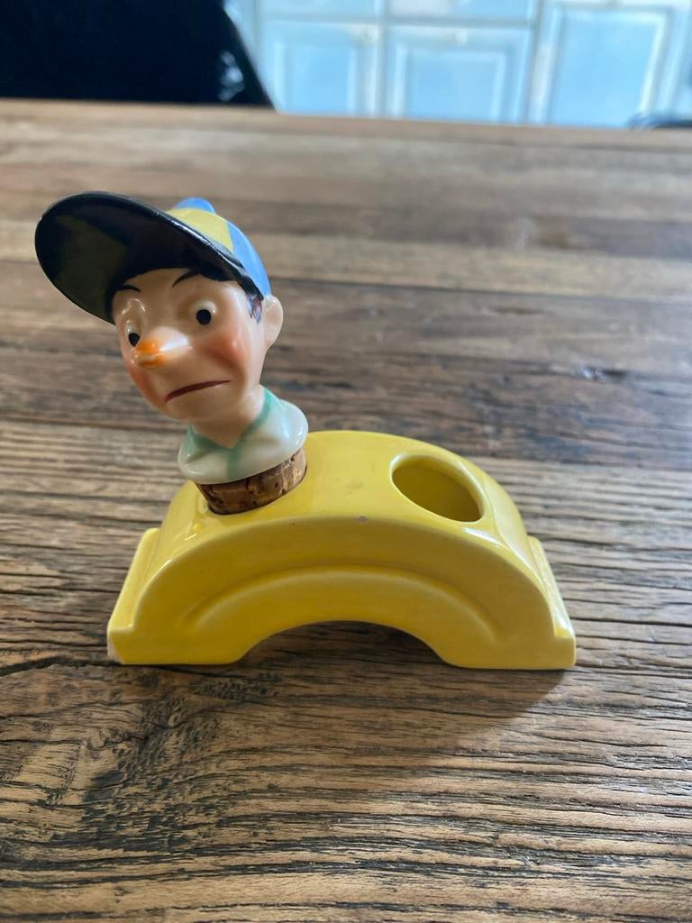 Vintage Pinocchio Penhouder - Uniek Verzamelobject, Ophalen of Verzenden