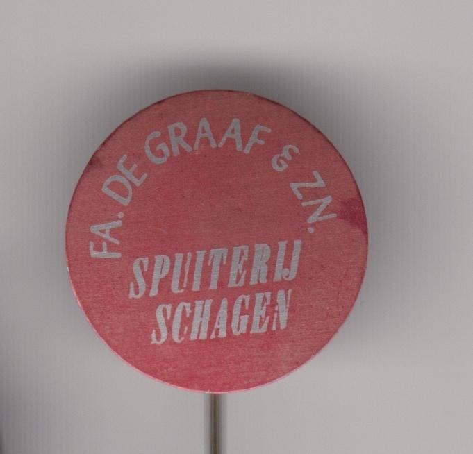 Spuiterij Schagen Auto speldje, Verzamelen, Speldjes, Pins en Buttons, Gebruikt, Speldje of Pin, Overige onderwerpen, Ophalen of Verzenden