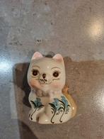 Vintage spaarpot spaarpotje poes kat, Ophalen of Verzenden, Zo goed als nieuw, Steen, Aardewerk of Keramiek, Dier