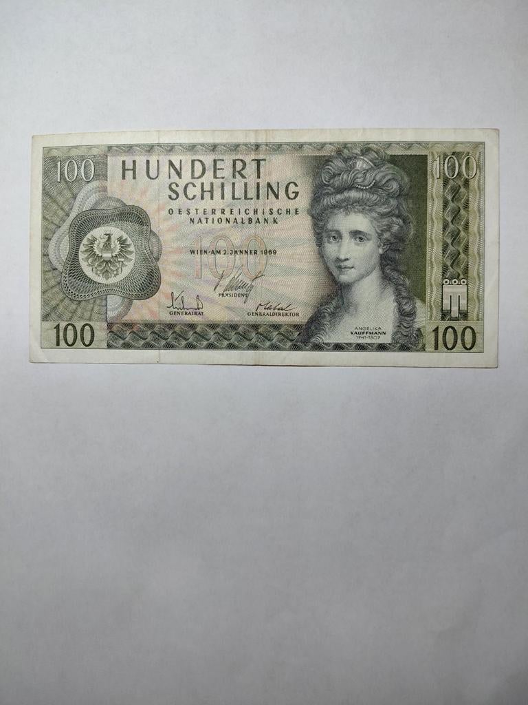 Oostenrijk 100 schilling 1969, Postzegels en Munten, Bankbiljetten | Europa | Niet-Eurobiljetten, Ophalen of Verzenden, Oostenrijk