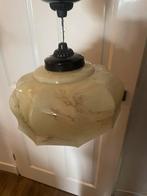 Art Deco gemarmerde hanglamp met katrol, Ophalen of Verzenden