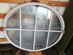 115,5x97cm Vijf stuks antieke ovale ijzeren ramen, ossenoog, Antiek en Kunst, Ophalen