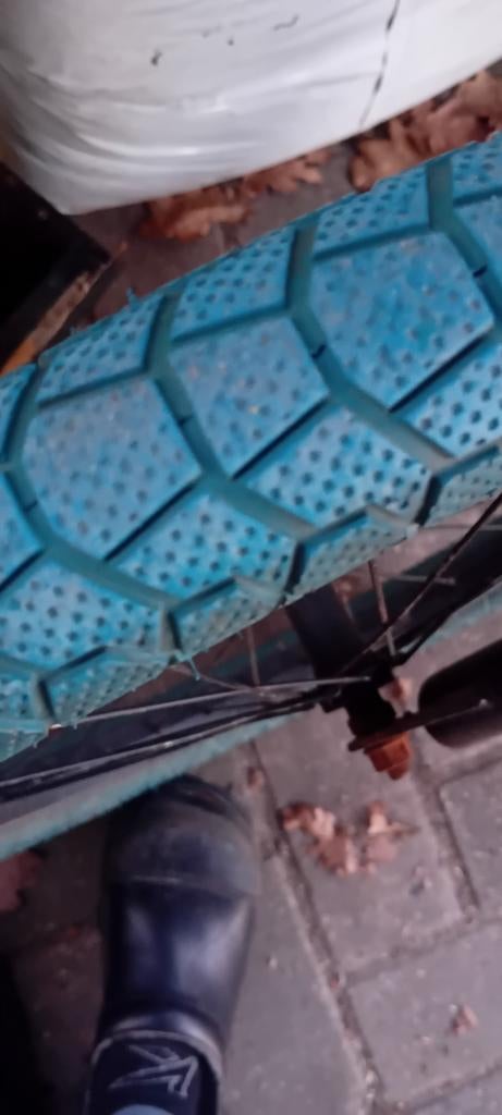 Kawasaki BMX fiets met blauwe banden, Ophalen, Gebruikt, Staal, Velgrem