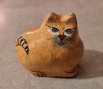 Poes / kat van papier mache, Verzamelen, Beelden en Beeldjes, Ophalen of Verzenden, Zo goed als nieuw, Dier
