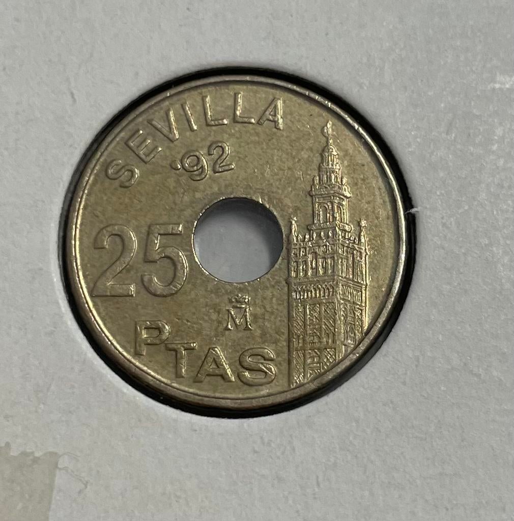 25 pesetas Spanje 1992, Ophalen of Verzenden, Overige landen