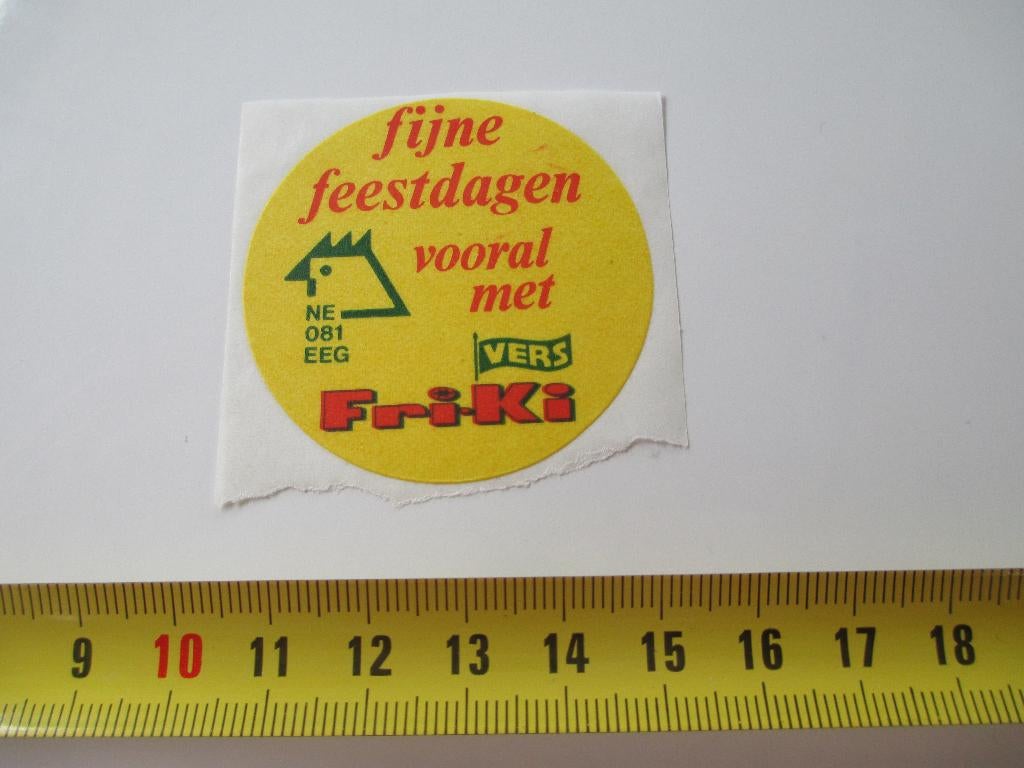 sticker FRI-KI Vers Fijne feestdagen, Ophalen, Zo goed als nieuw
