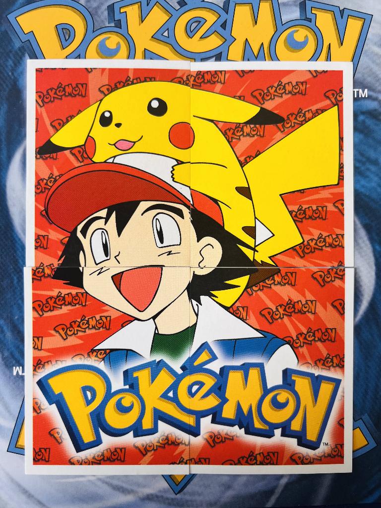 Ash Ketchum & Pikachu Merlin Game Freak 1999 Pokemon, Verzenden, Zo goed als nieuw, Losse kaart, Foil