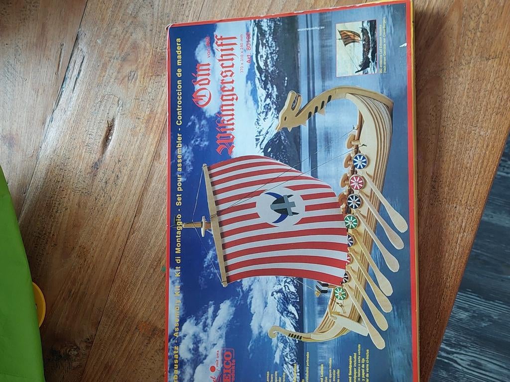 Houten Vikingschip modelbouw pakket, Hobby en Vrije tijd, Modelbouw | Boten en Schepen, Ophalen of Verzenden