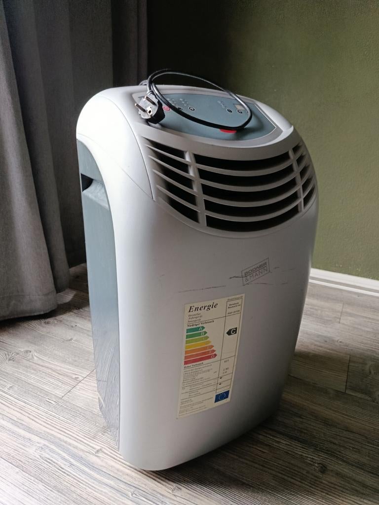 Mobiele airco Booner & Mann WAP-267EB, Witgoed en Apparatuur, Airco's, Ophalen, Gebruikt, Minder dan 60 m³, 3 snelheden of meer