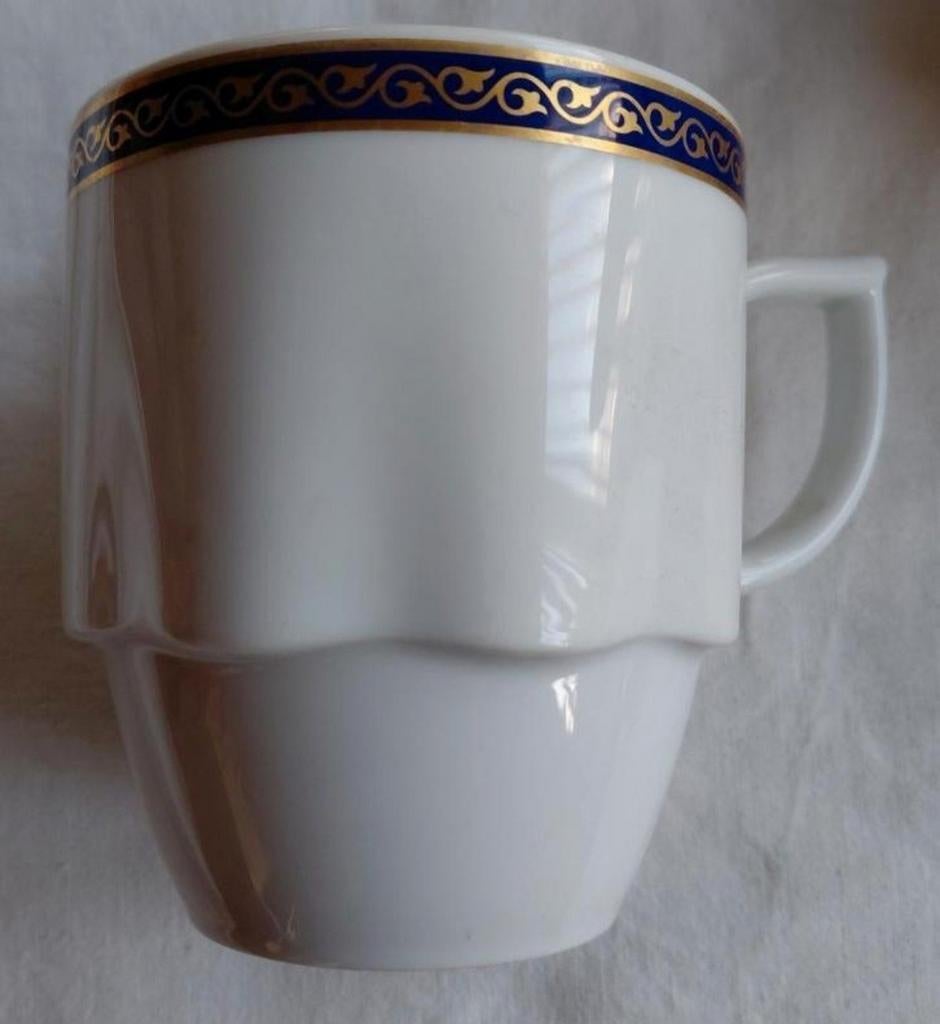 Rosenthal Laola wit kopje mok kobalt blauwe rand gouden, Ophalen of Verzenden