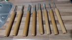 8 houten gutzen beitels, Ophalen of Verzenden, Gebruikt