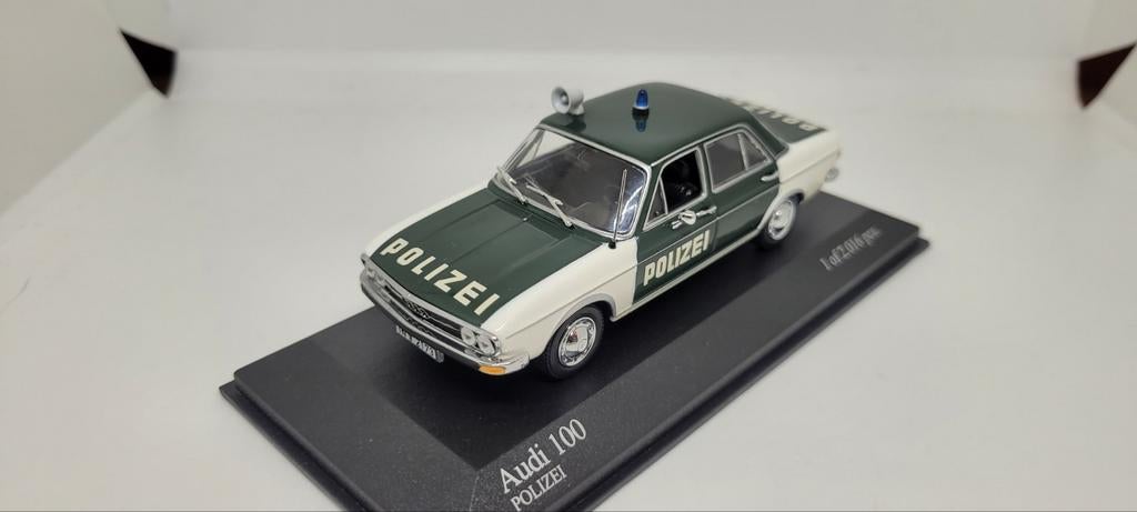 Minichamps 1970 Audi 100 Polizei, Hobby en Vrije tijd, Modelauto's | 1:43, Zo goed als nieuw, Auto, MiniChamps, Ophalen of Verzenden
