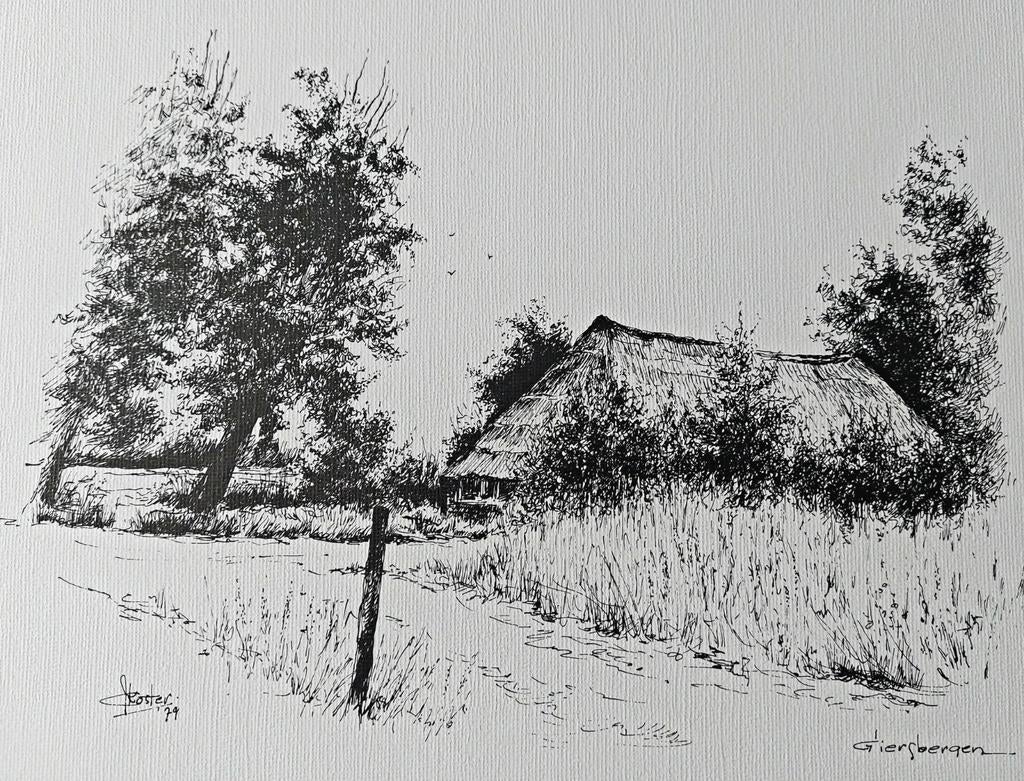 Giersbergen 1979 ... Boerderij "een Uithof" ..., Antiek en Kunst, Kunst | Tekeningen en Foto's, Ophalen of Verzenden