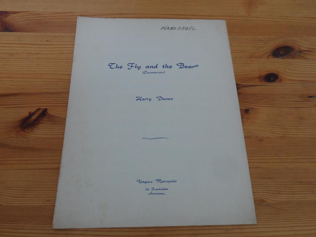 The fly and the bear - harry davos, Muziek en Instrumenten, Bladmuziek, Gebruikt, Ophalen of Verzenden, Artiest of Componist, Piano