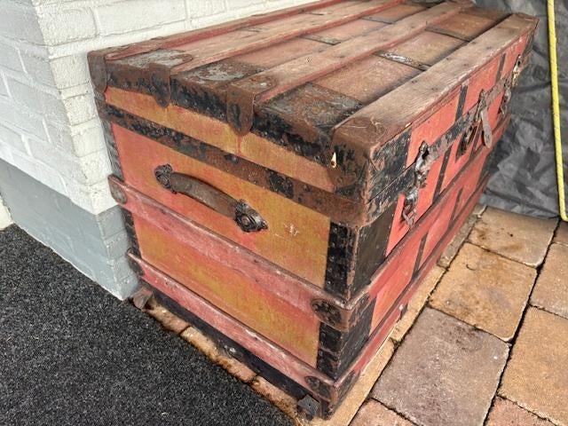 Vintage Hutkoffer, Ophalen, Gebruikt, 50 tot 100 cm, 50 tot 75 cm