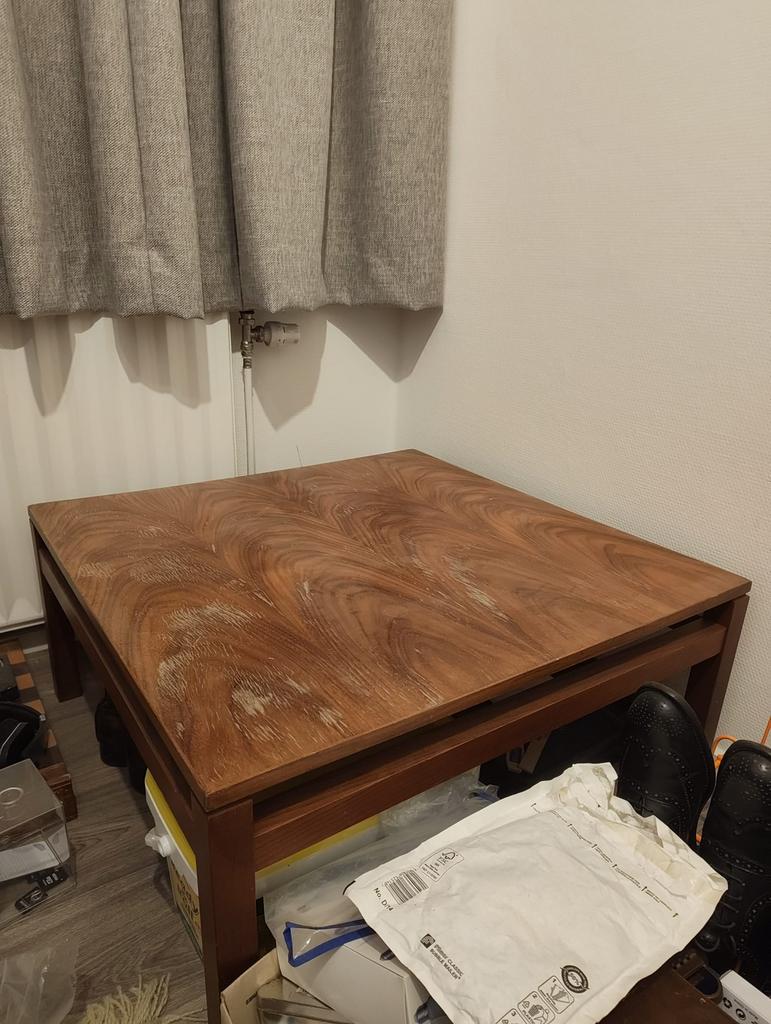 Vintage tafel 79x79x34 Gelderlander, Gebruikt, Minder dan 50 cm, Rechthoekig, 50 tot 100 cm