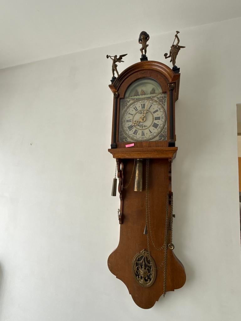 Antieke Originele Friese Staartklok, Antiek en Kunst, Ophalen