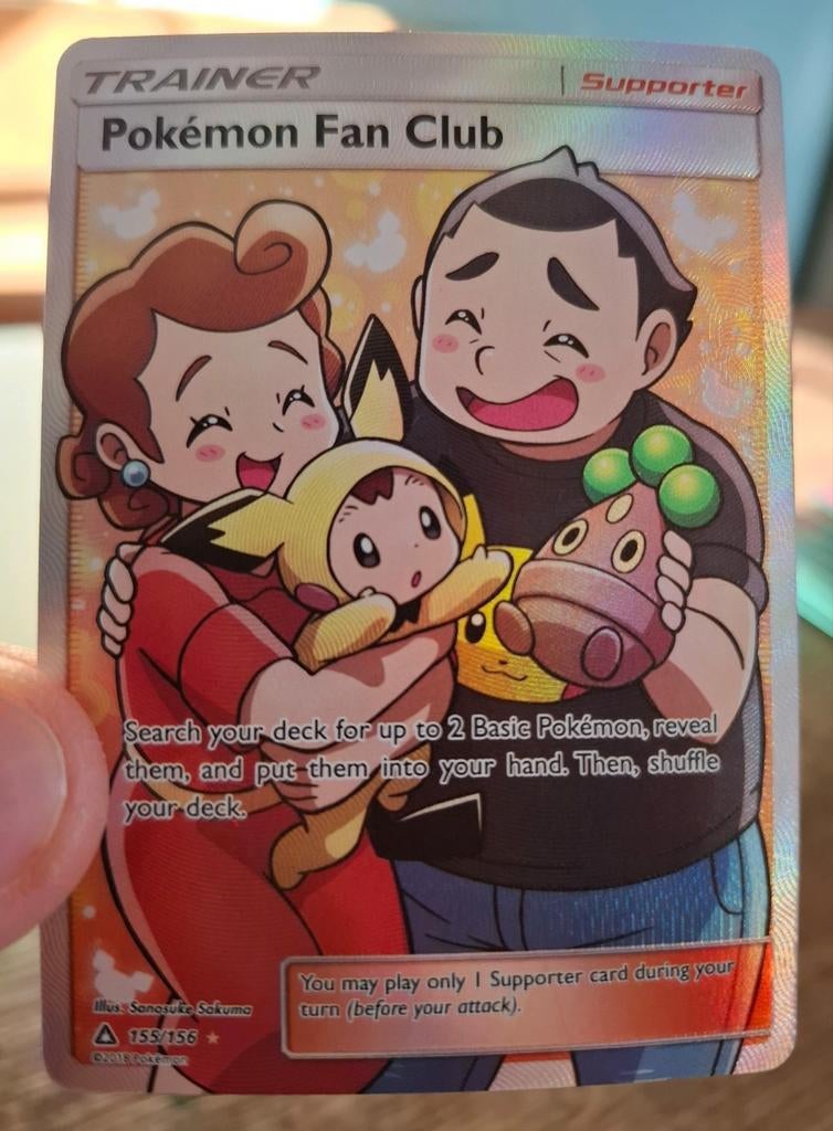 Pokémon Fan Club 155/156 Ultra Prism, Ophalen of Verzenden, Zo goed als nieuw, Losse kaart, Foil