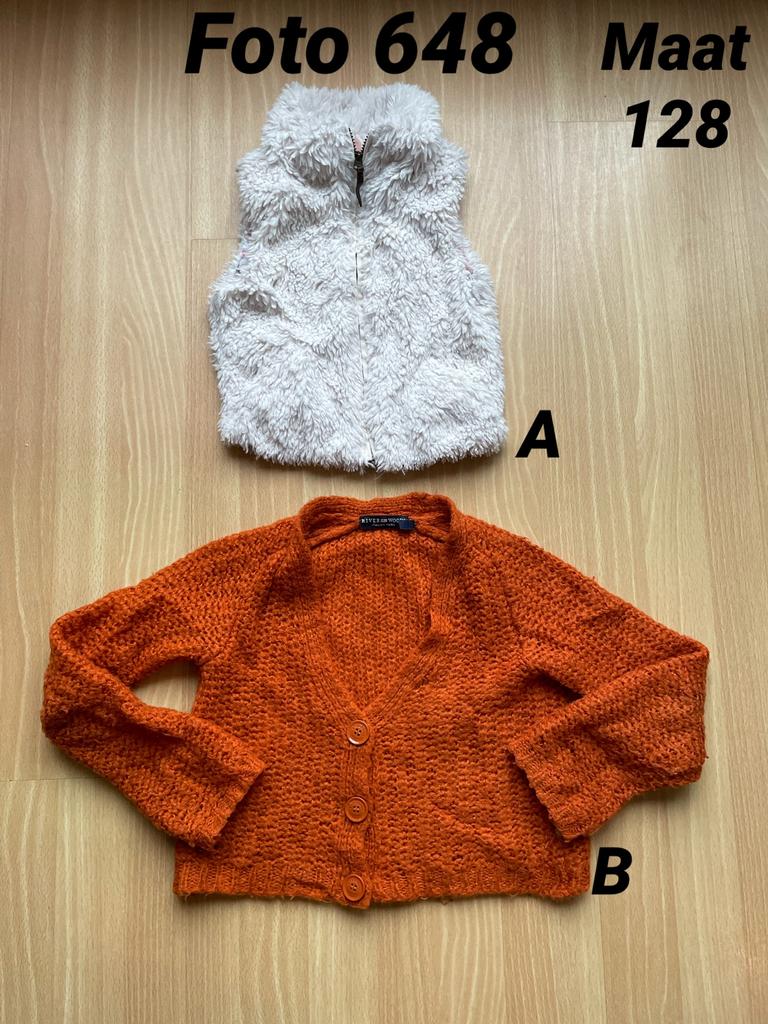 Vest meisje maat 128 zgan *foto 648*, Kinderen en Baby's, Kinderkleding | Maat 128, Ophalen of Verzenden, Zo goed als nieuw, Meisje