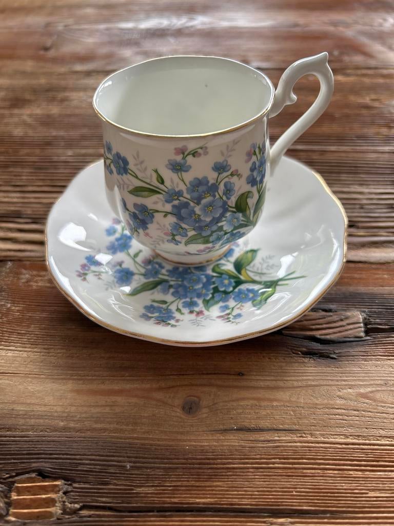 Royal Albert Forget Me Not kop en schotel, Ophalen of Verzenden