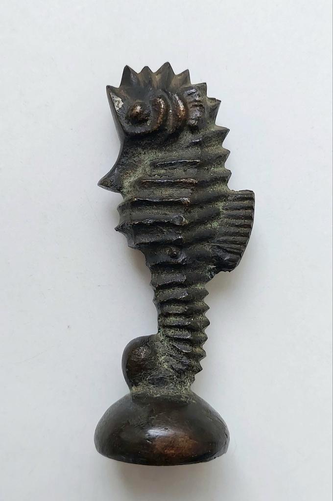 Oud massief Bronzen beeldje Lakstempel? Paperweight? Brons, Antiek en Kunst, Antiek | Koper en Brons, Brons, Verzenden