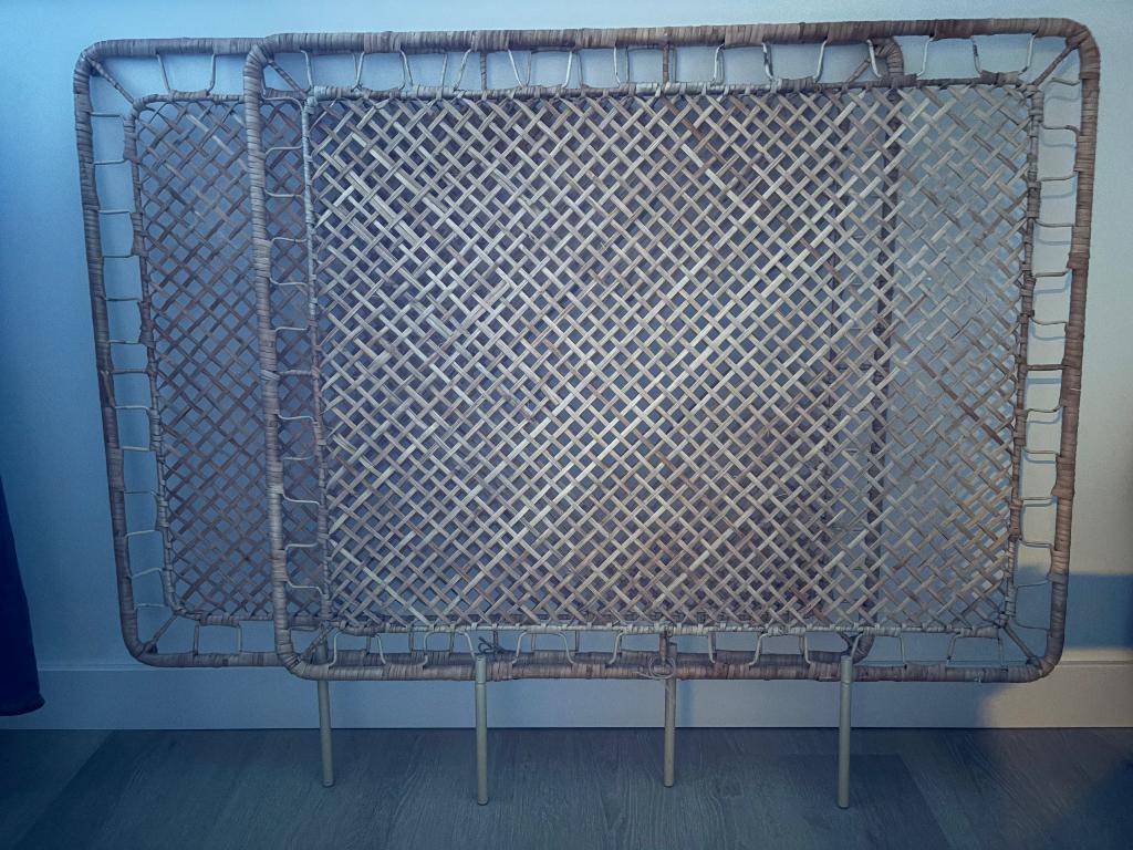 2 Hoofdborden van rotan, Huis en Inrichting, Slaapkamer | Bedden, Ophalen, Overige materialen, 100 cm, Eenpersoons