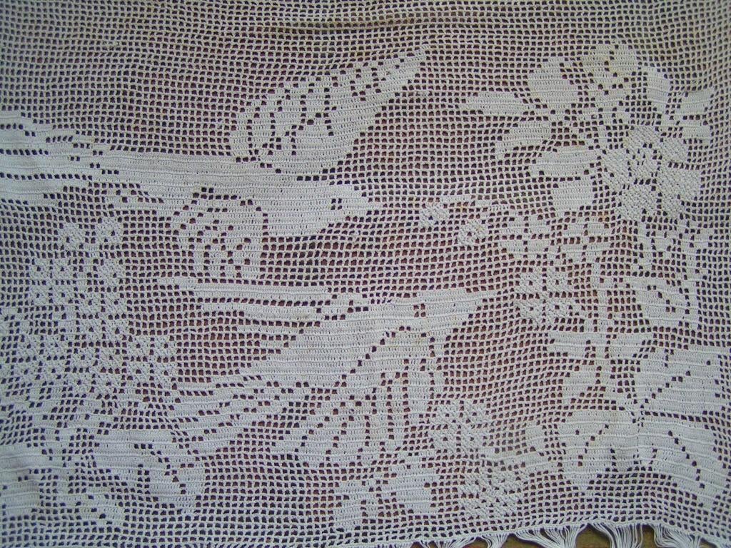 gordijntje handgehaakt nr PP 151, Verzenden, Wit, 50 tot 100 cm, Minder dan 100 cm