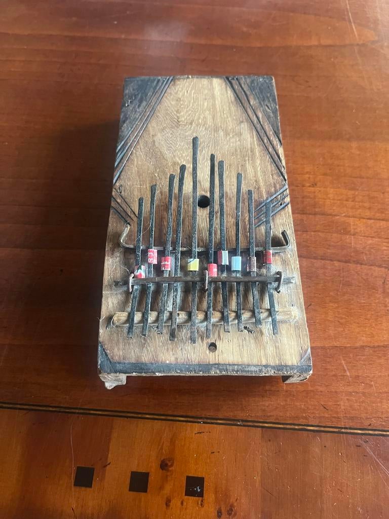 Vintage Kalimba - Handgemaakt Houten Duimpiano, Muziek en Instrumenten, Ophalen of Verzenden, Gebruikt