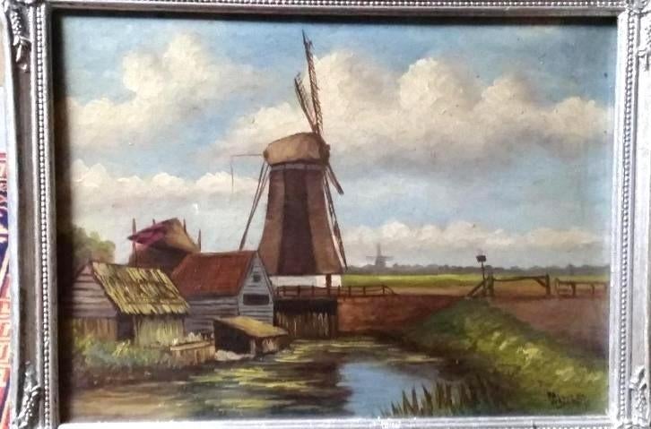 Geërfd. Schilderij HA. Walters. Uit 1944., Antiek en Kunst, Kunst | Schilderijen | Klassiek, Ophalen of Verzenden