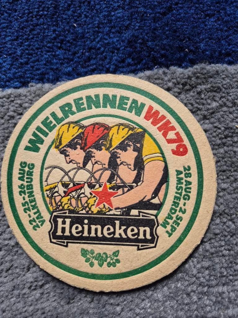 Heineken Bierviltje Wielrennen WK79 Valkenburg Amsterdam, Verzamelen, Merken en Reclamevoorwerpen, Ophalen of Verzenden, Gebruikt
