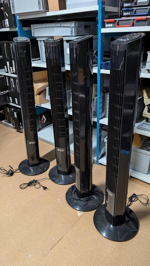 4 Toren ventilatoren, Witgoed en Apparatuur, Ventilatoren, Gebruikt, Torenventilator, Ventilator met afstandsbediening, Ophalen of Verzenden