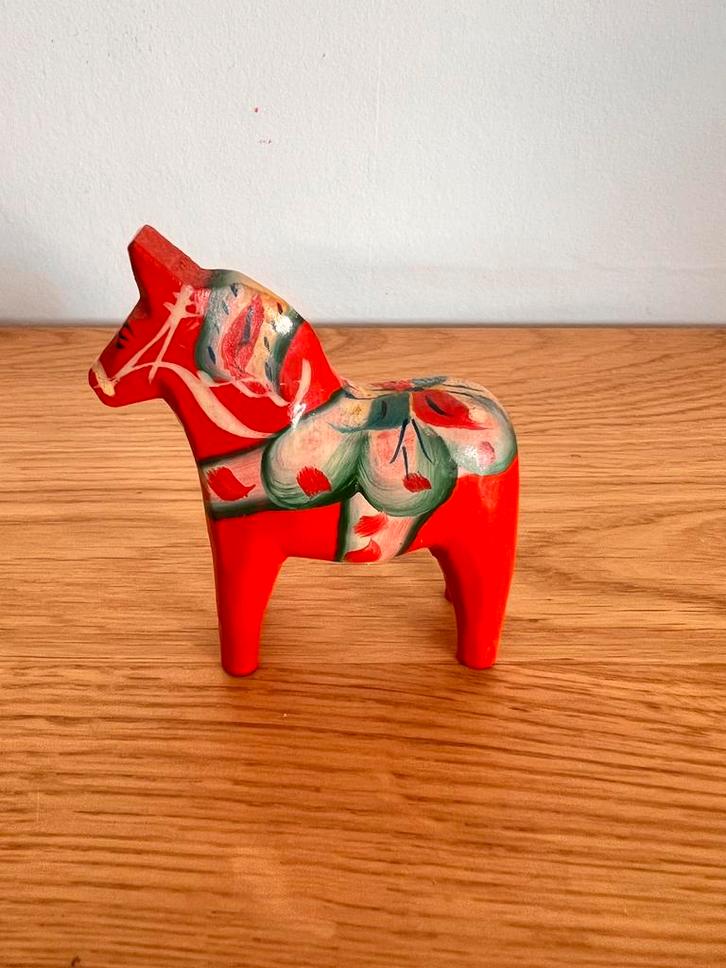 Dalapaardje rood 8 cm, Antiek en Kunst, Kunst | Designobjecten, Ophalen of Verzenden