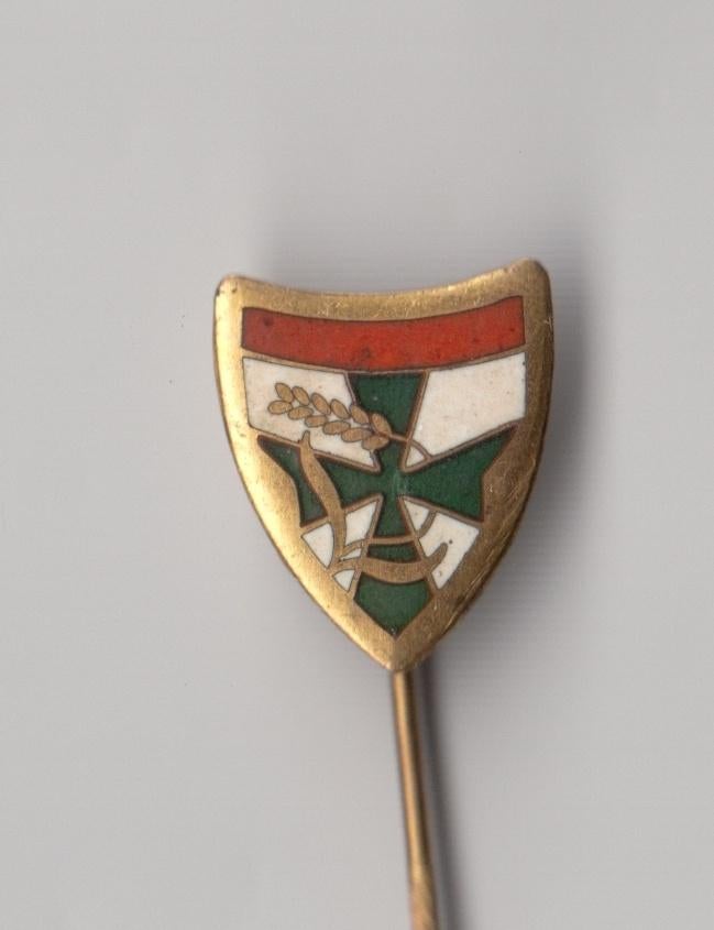 Katholiek emaille Oranje speldje, Verzamelen, Speldjes, Pins en Buttons, Gebruikt, Niet vindbaar, Niet vindbaar, Speldje of Pin