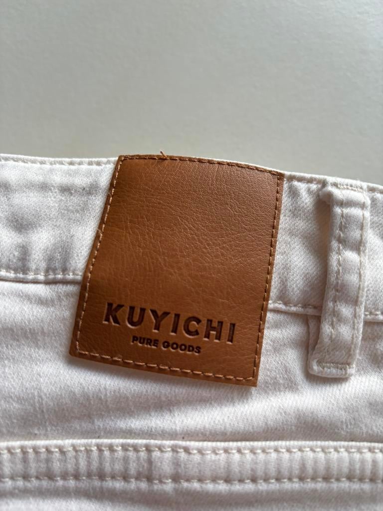 Kuyichi ecru denim broek mt 27/34, Kleding | Dames, Ophalen of Verzenden, Zo goed als nieuw, Overige kleuren, W27 (confectie 34) of kleiner